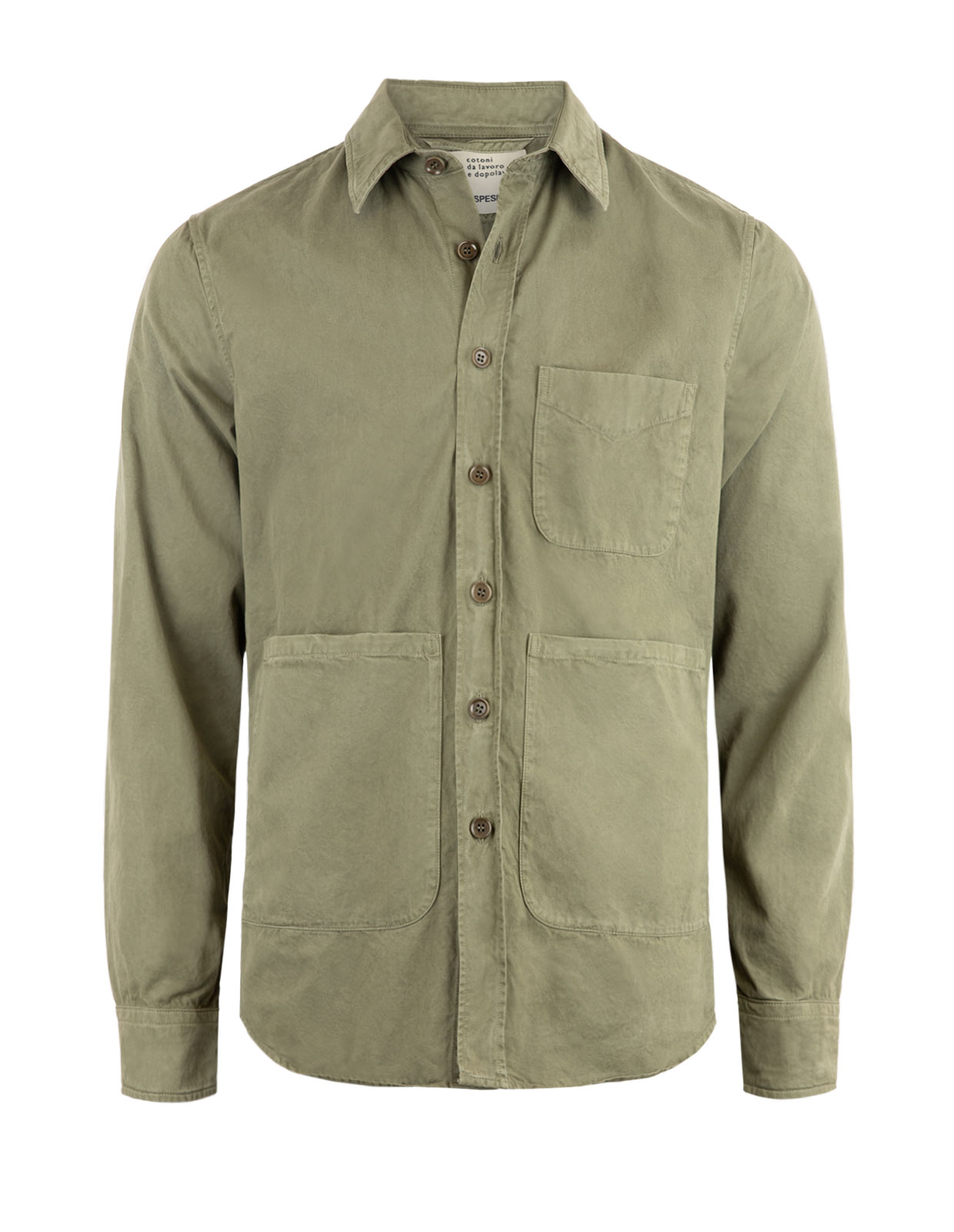 Utility Shirt Cotton Garment Dyed Militare