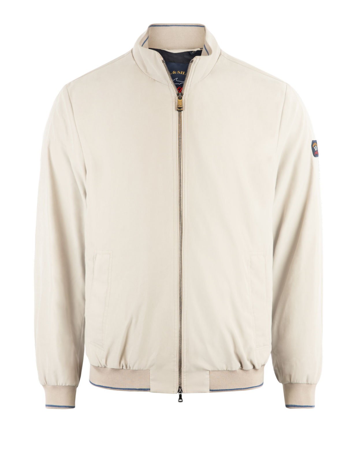 Microfiber Bomber Jacket Taupe
