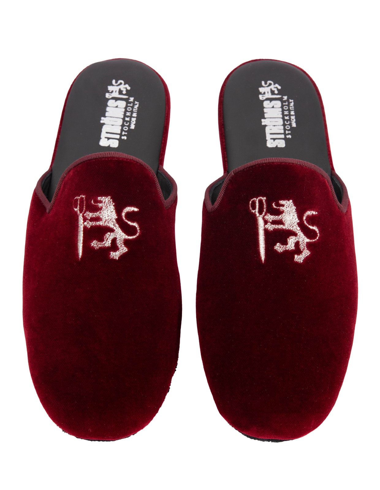 Slip-in Slipper Velvet Wine Red Stl 43