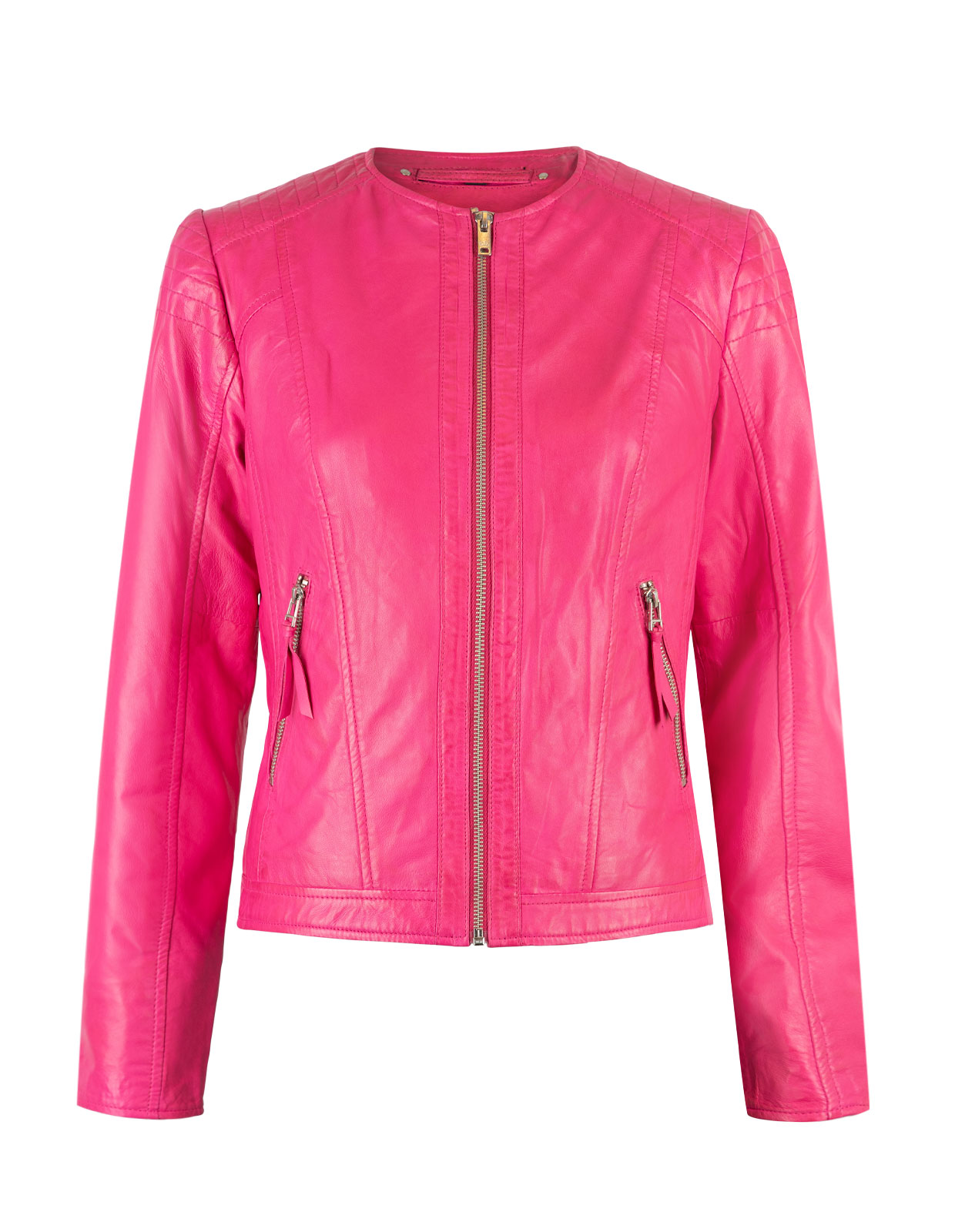 Paula Leather Jacket Azalea Pink