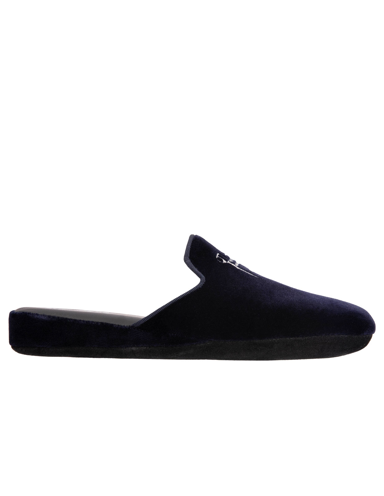 Slip-in Slipper Velvet Navy Stl 43