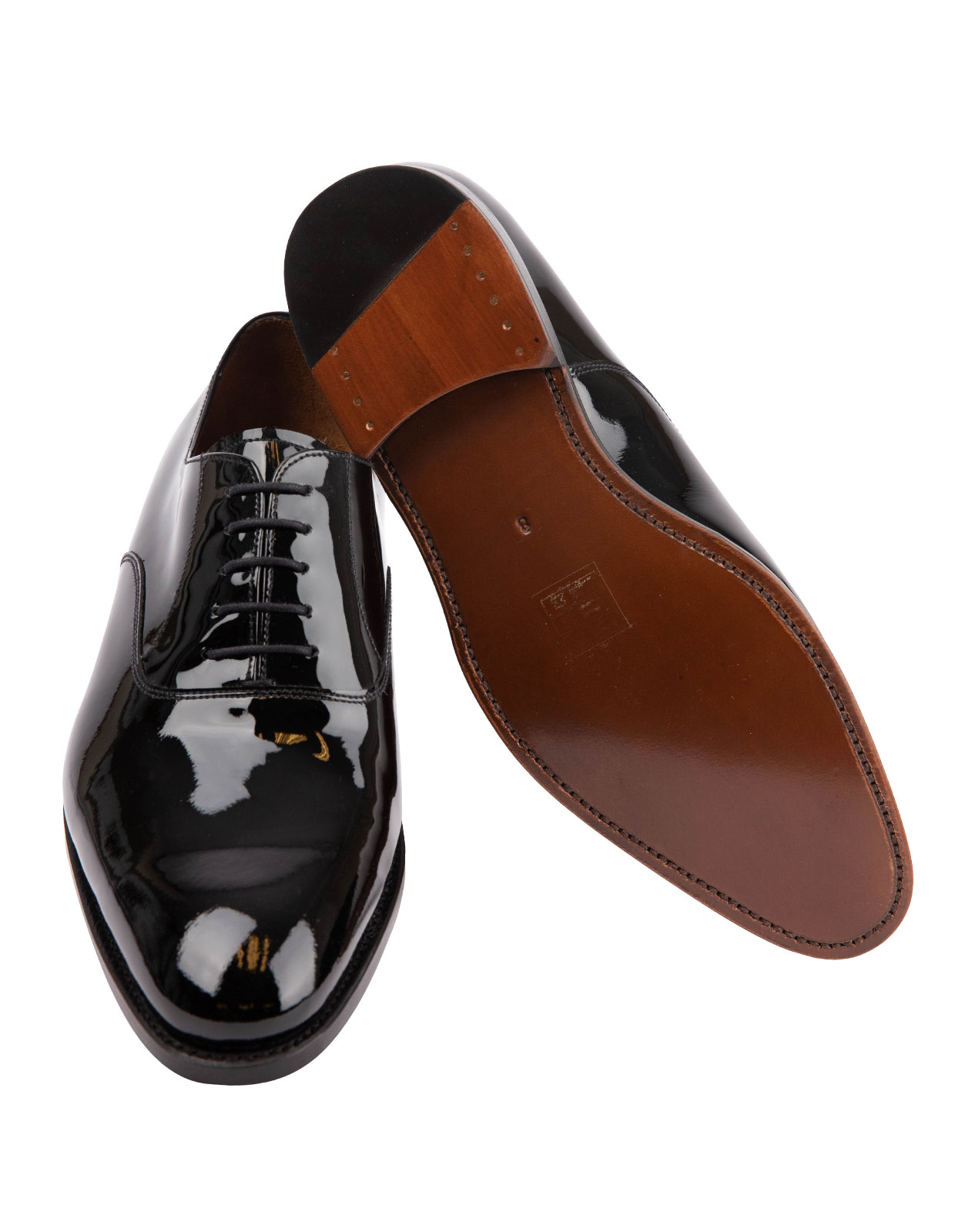 Patent Leather Oxford Shoe Black Stl 8.5