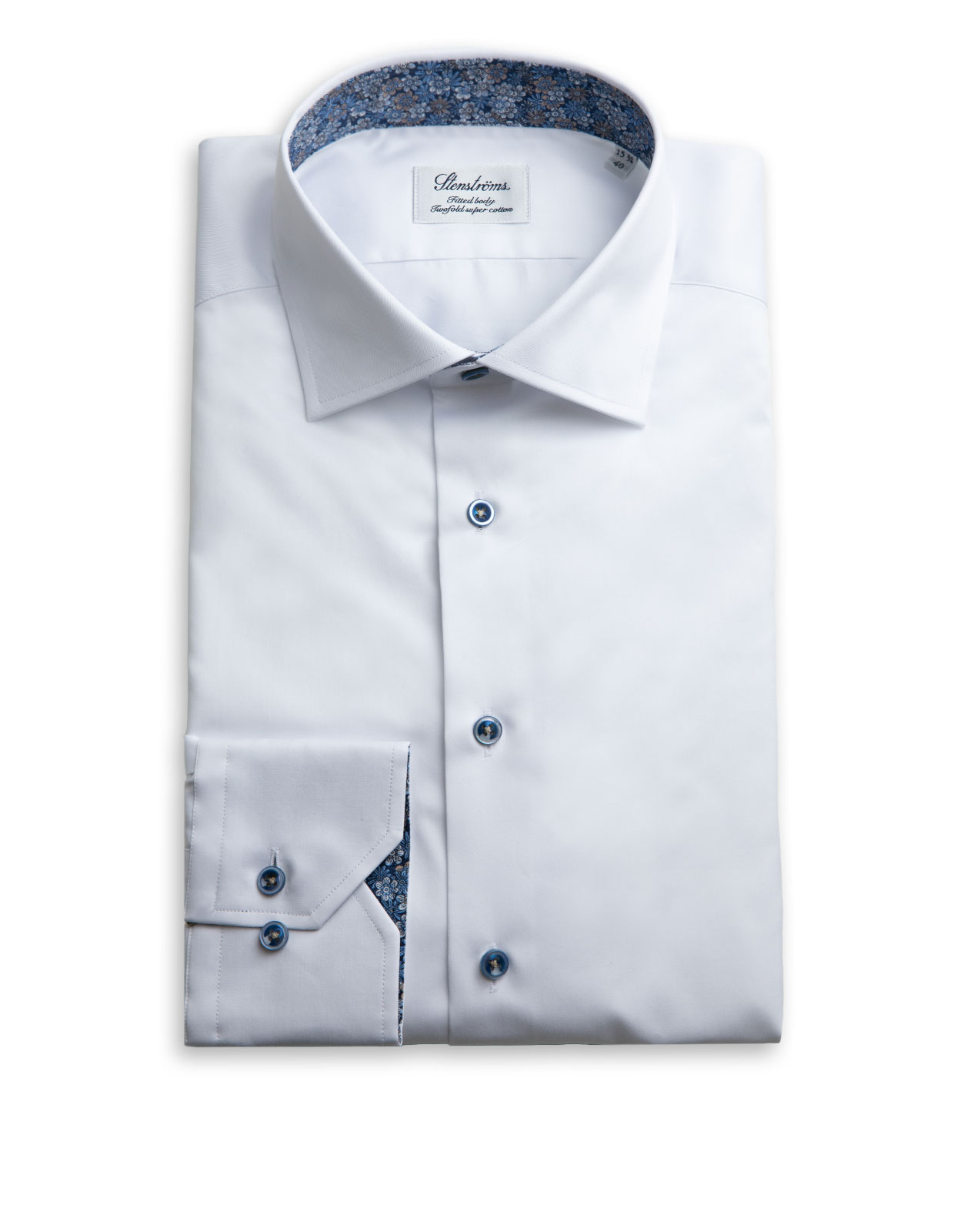 Fitted Body Shirt Contrast White