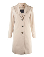 Coat Small Notch Collar Beige