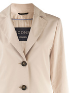 Coat Small Notch Collar Beige