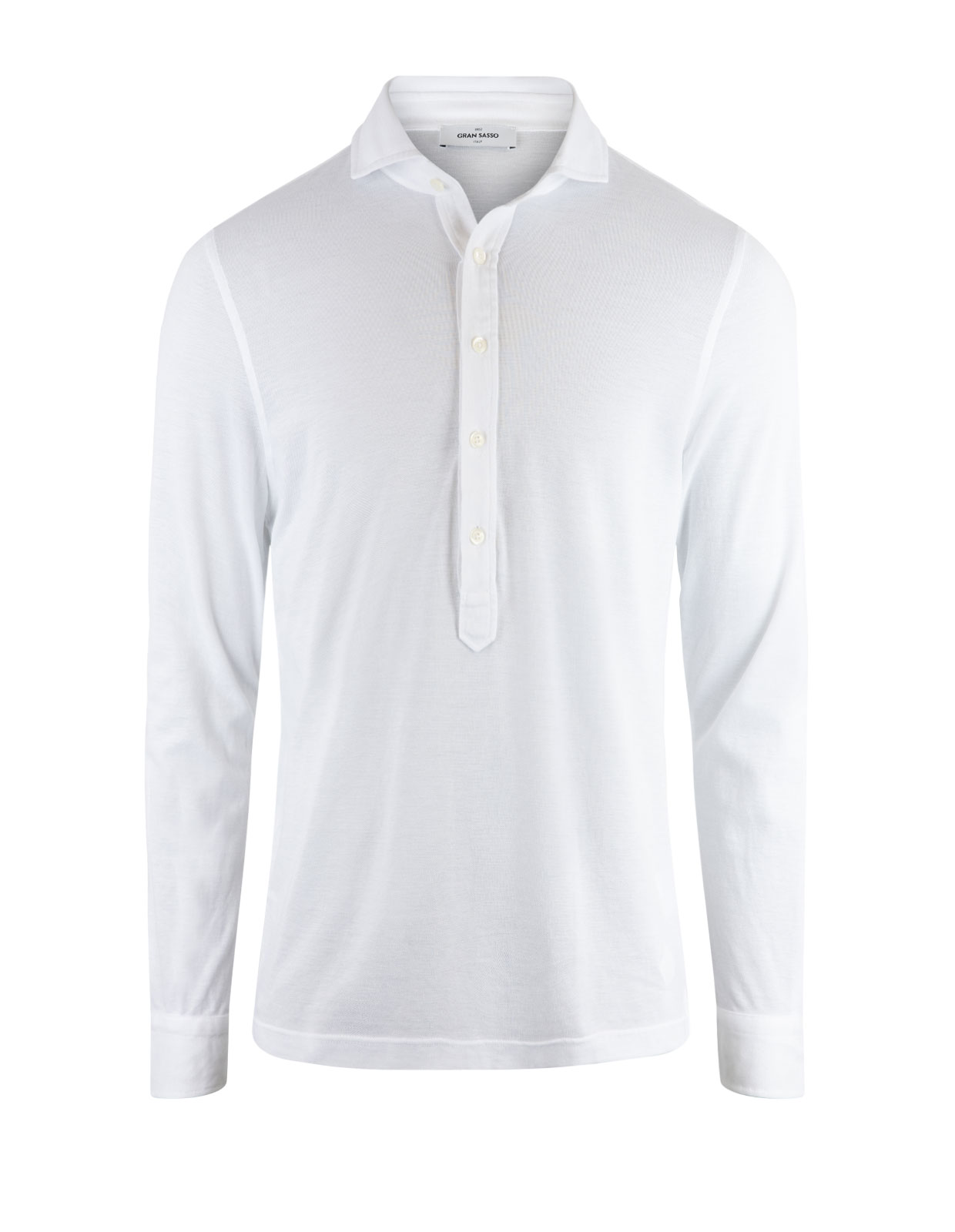 Jersey Popover Shirt White