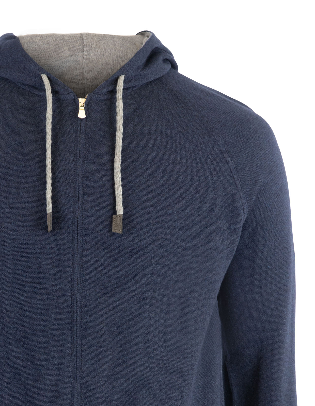 Hoodie Full Zip Cotton Cashmere Navy 50