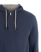 Hoodie Full Zip Cotton Cashmere Navy 50