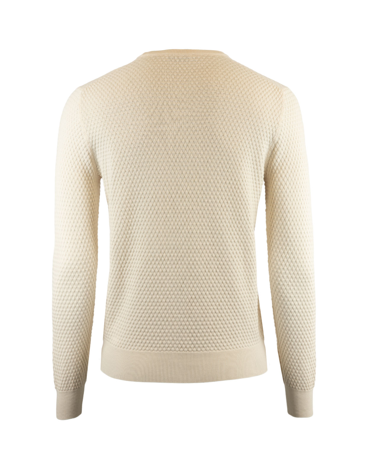 Crew Neck Sweater Structured Cotton Offwhite