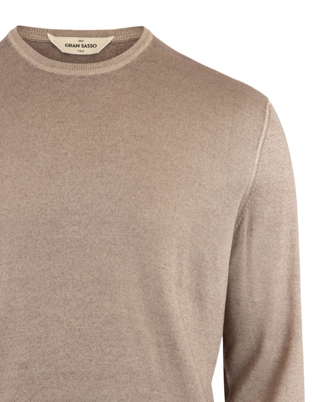 Crew Neck Vintage Summer Merino Beige Stl 54