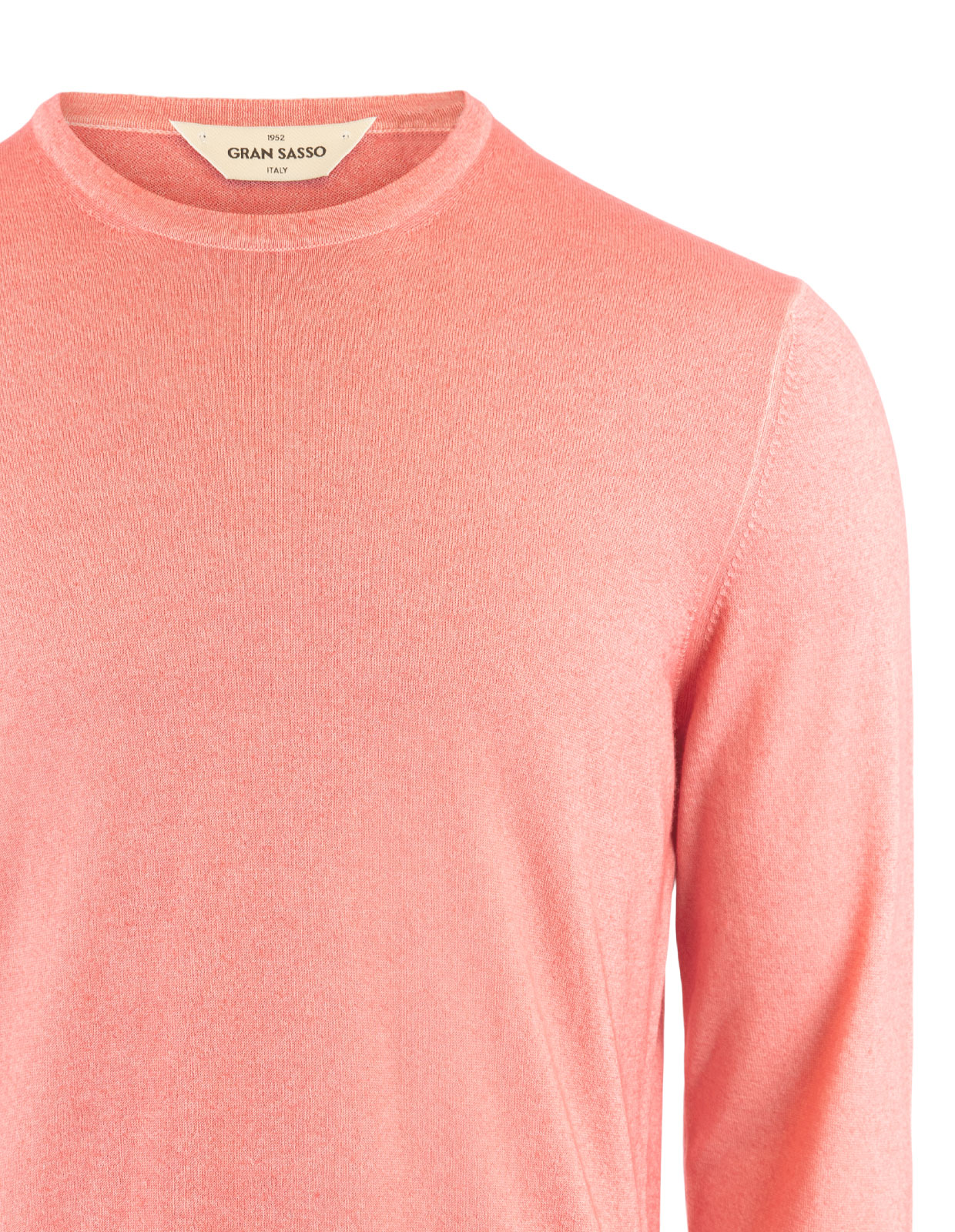 Crew Neck Summer Cashmere Korallröd