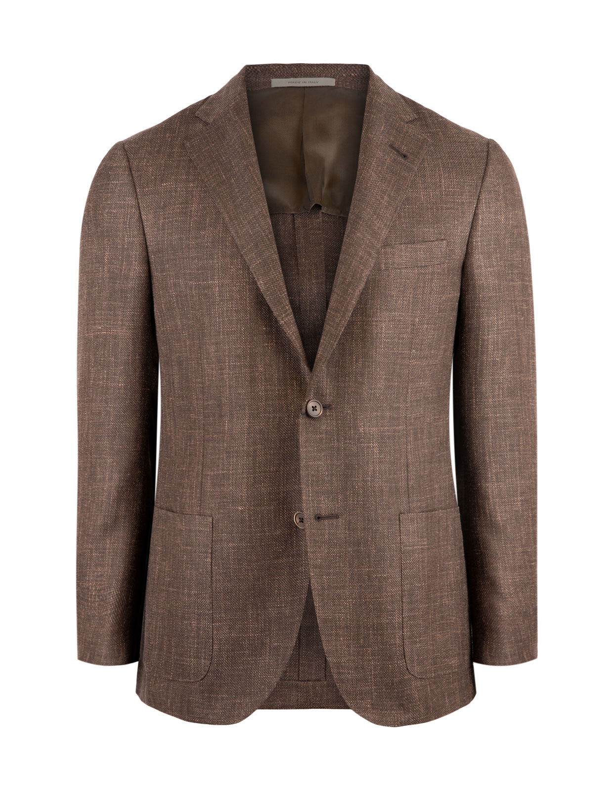 Gate Blazer Drop7 Wool Silk Linen Brown Melange