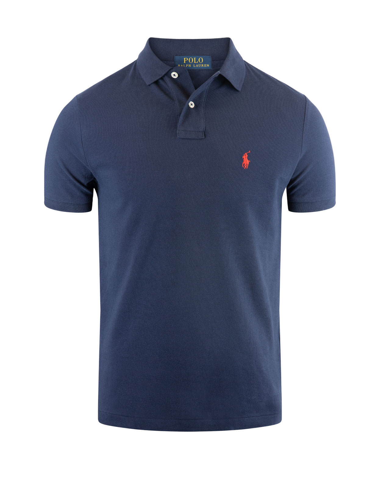 Custom Slim Fit Polo Piké Navy