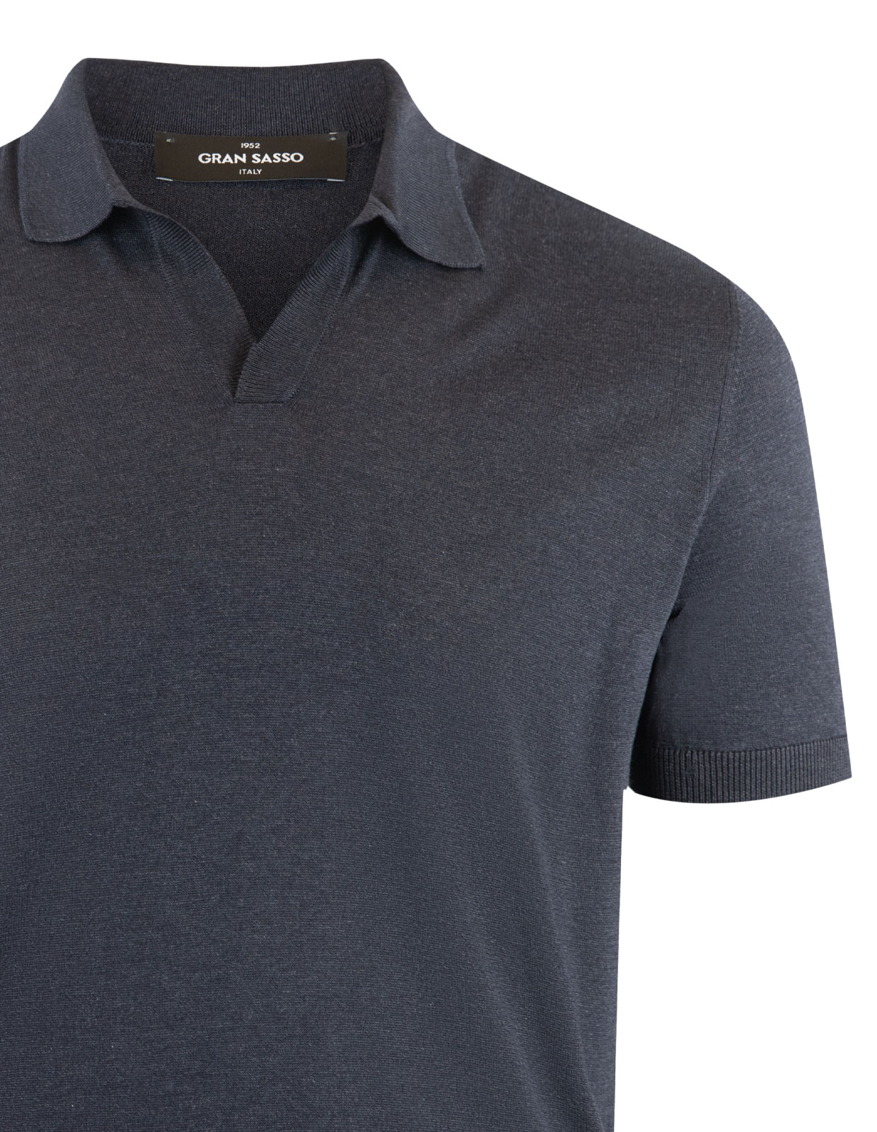 Polo Piquet Silk Navy