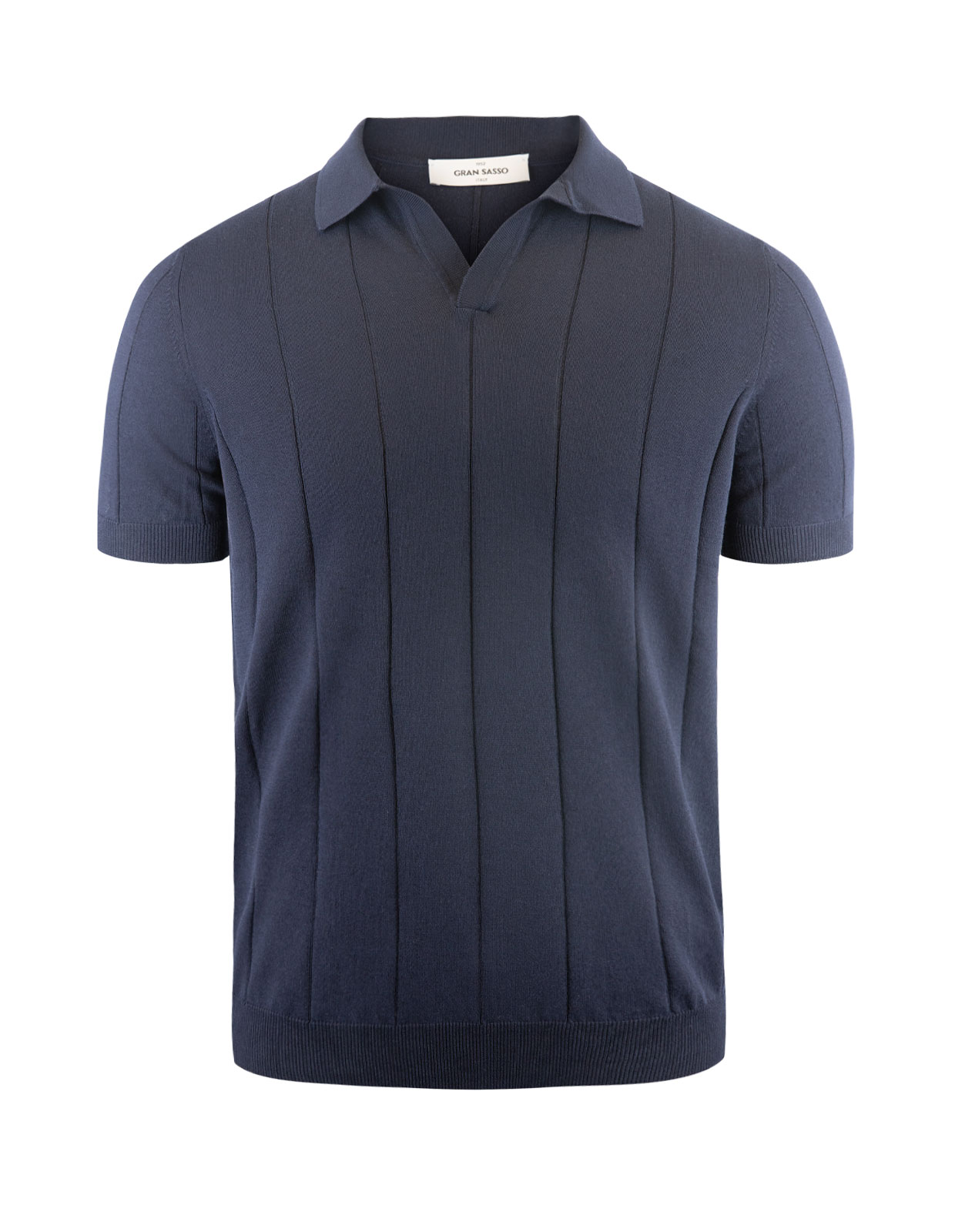 Retro Rib Polo Fresh Cotton Navy