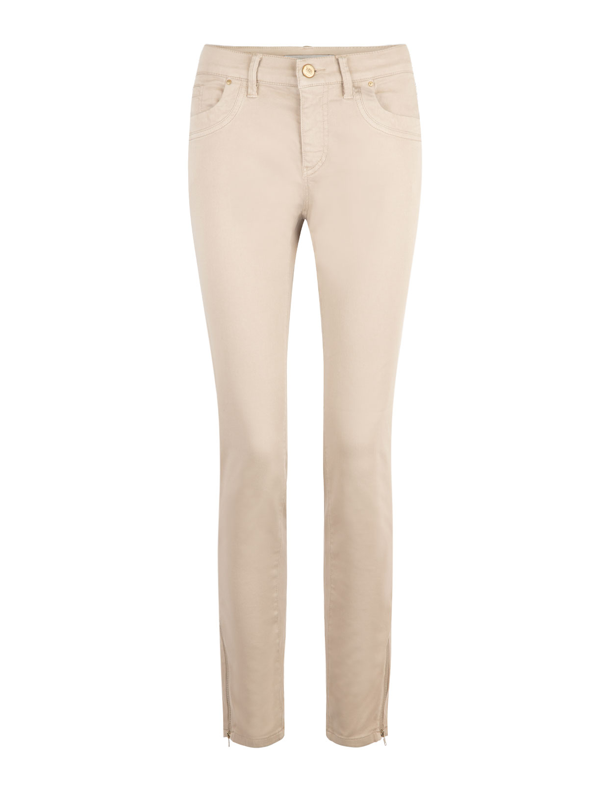 Nomi Zip Bottom Stretch Trousers Sabbia
