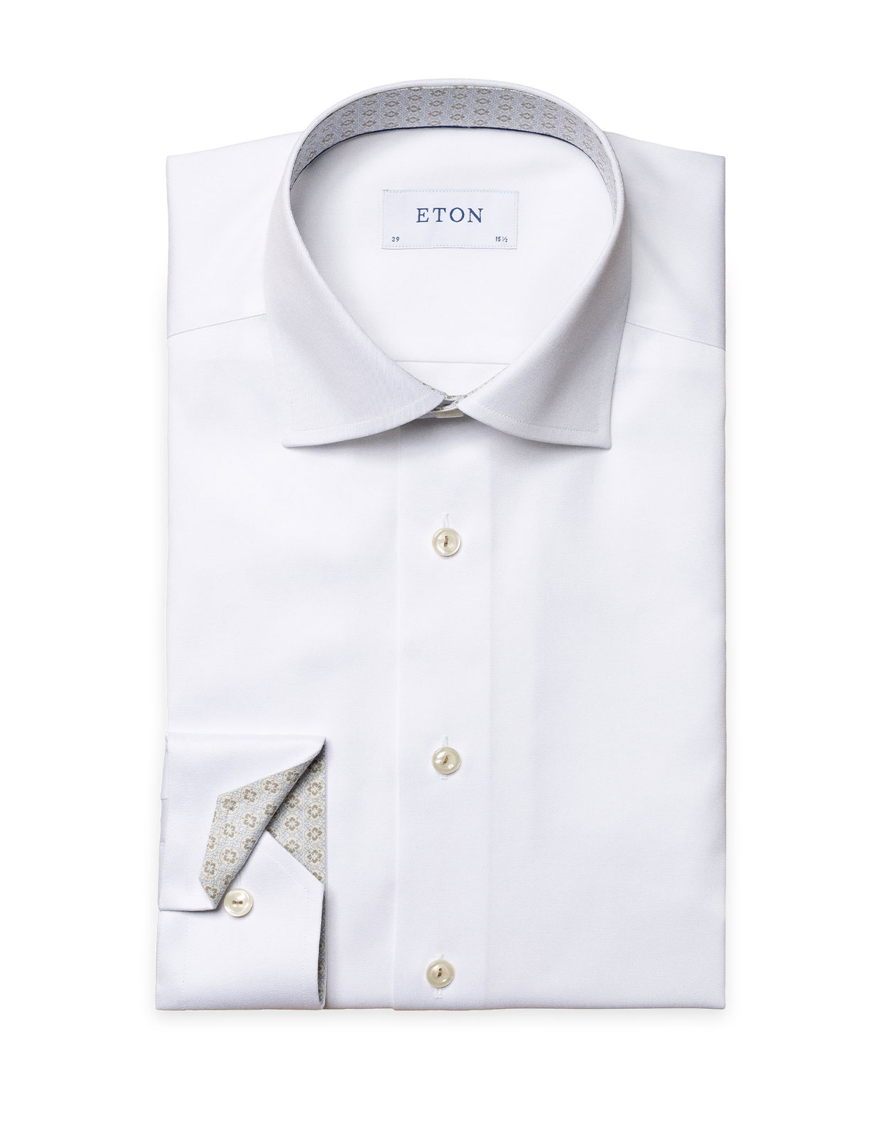 Slim Fit Signature Twill Contrast Shirt White