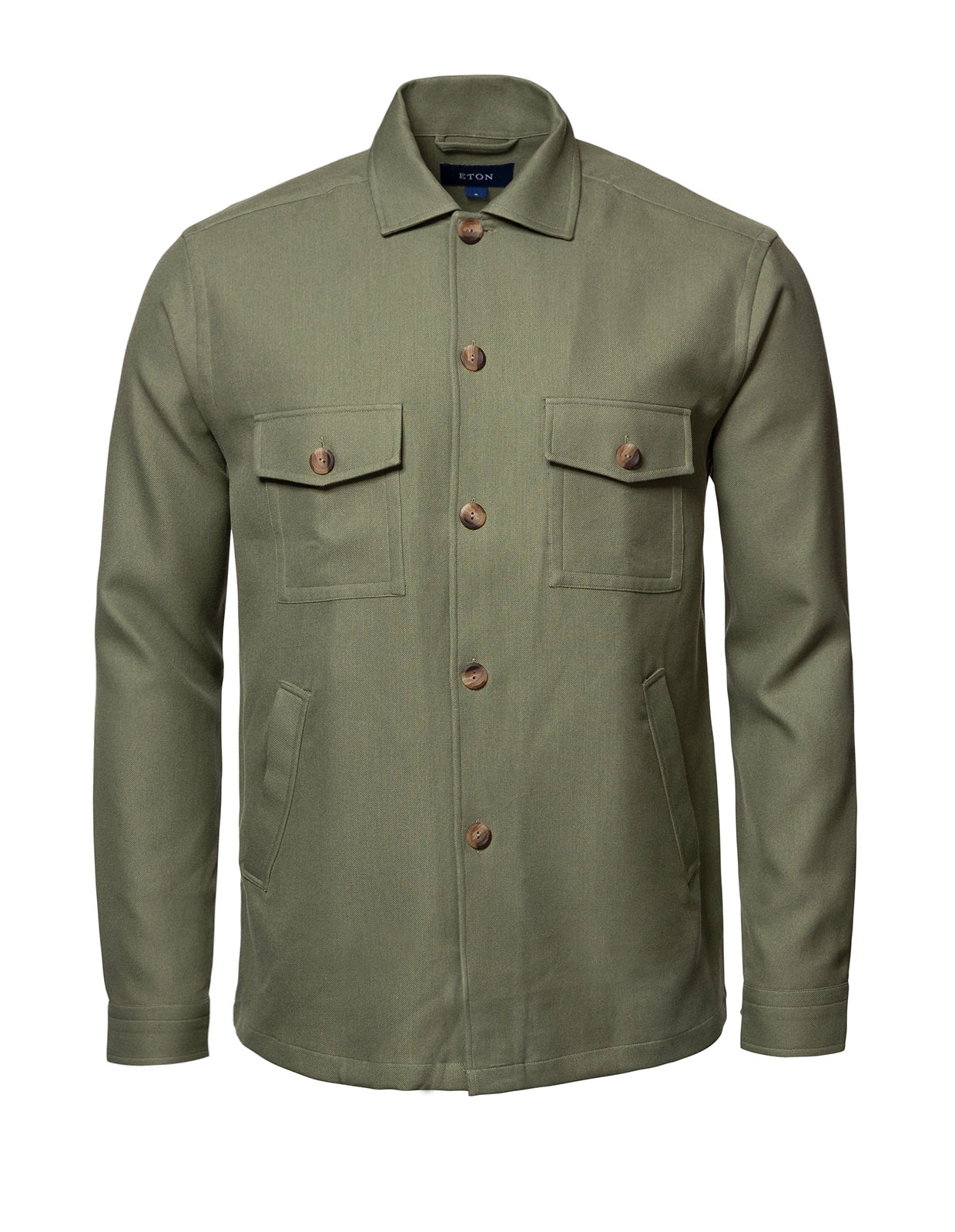 Two-Face Twill Overshirt Green