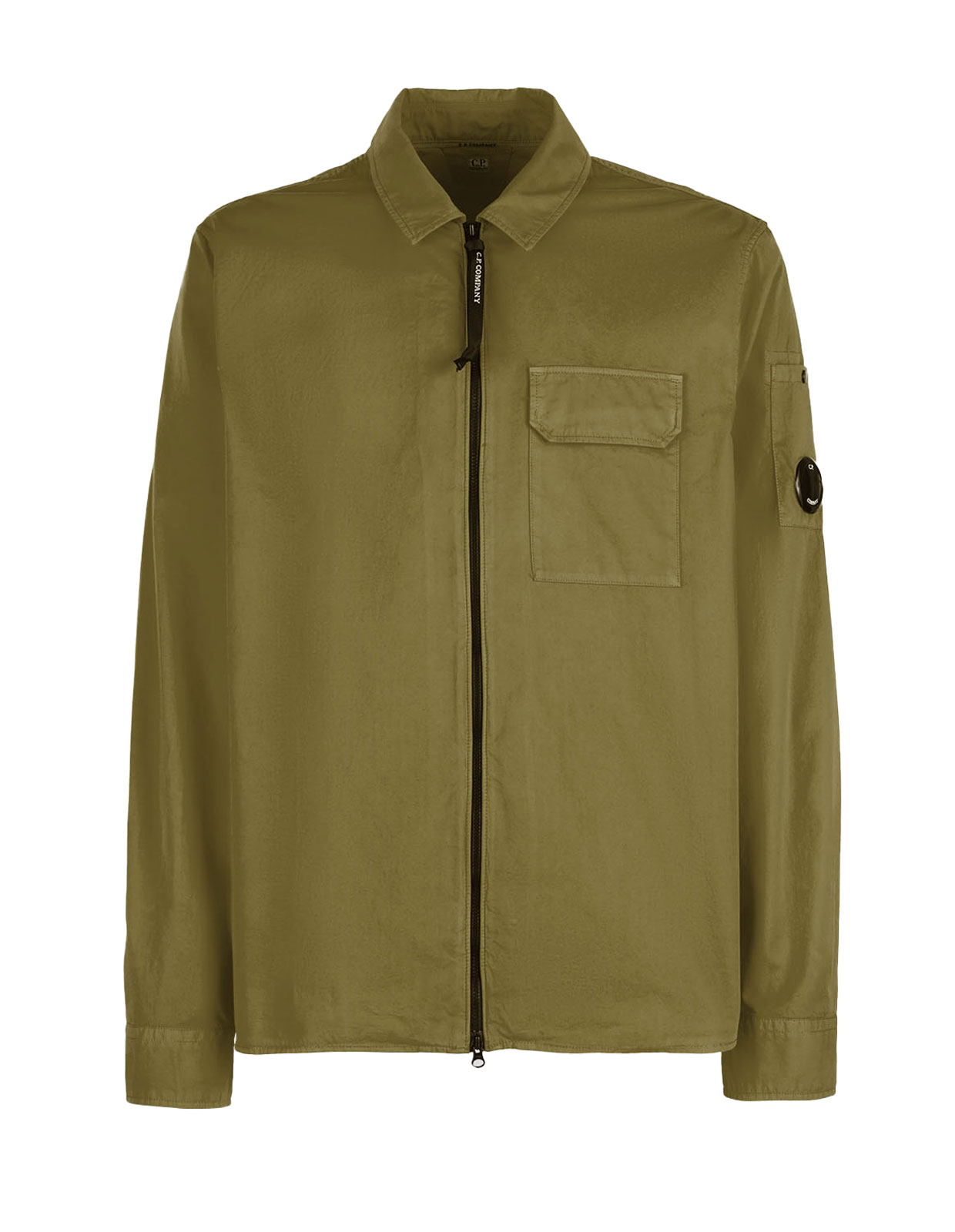 Zip Shirt Jacket Olive