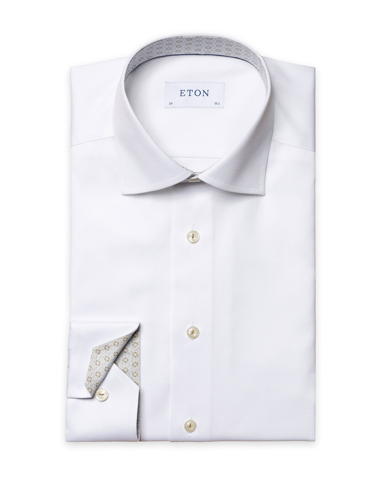 Contemporary Fit Signature Twill Contrast Shirt White