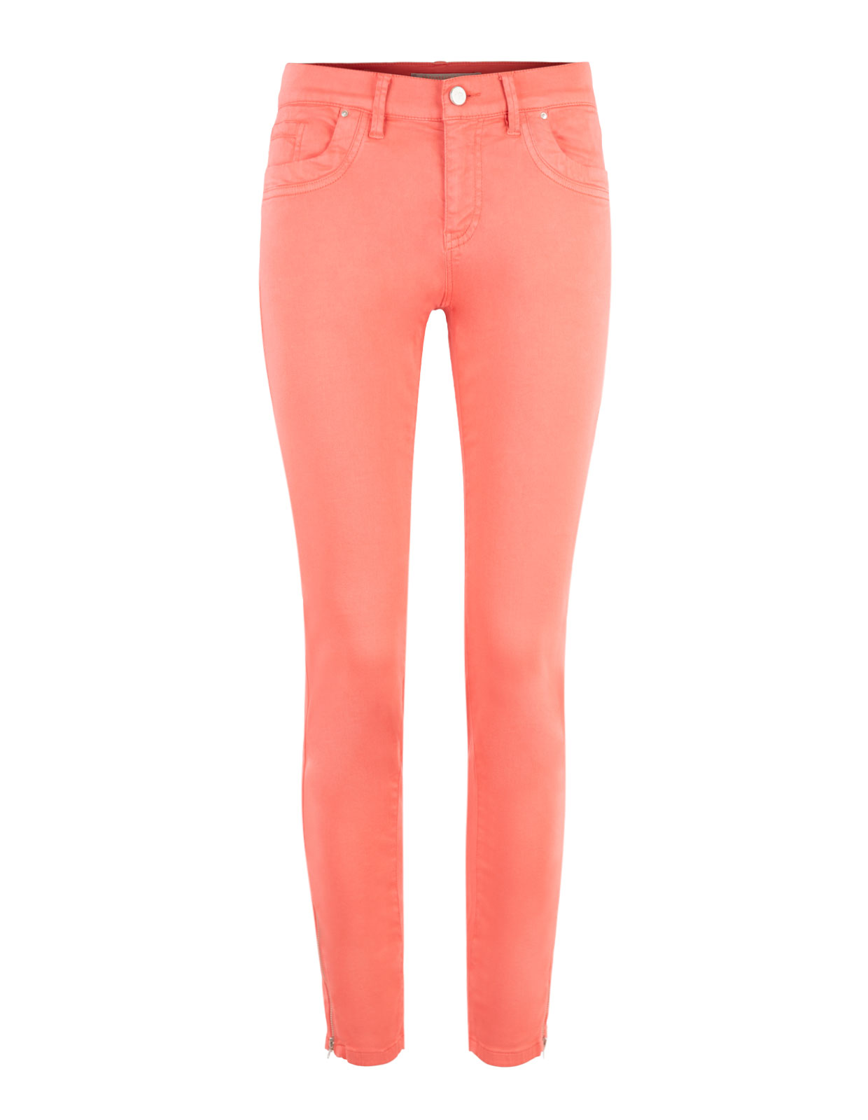 Nomi Zip Bottom Stretch Trousers Flamingo