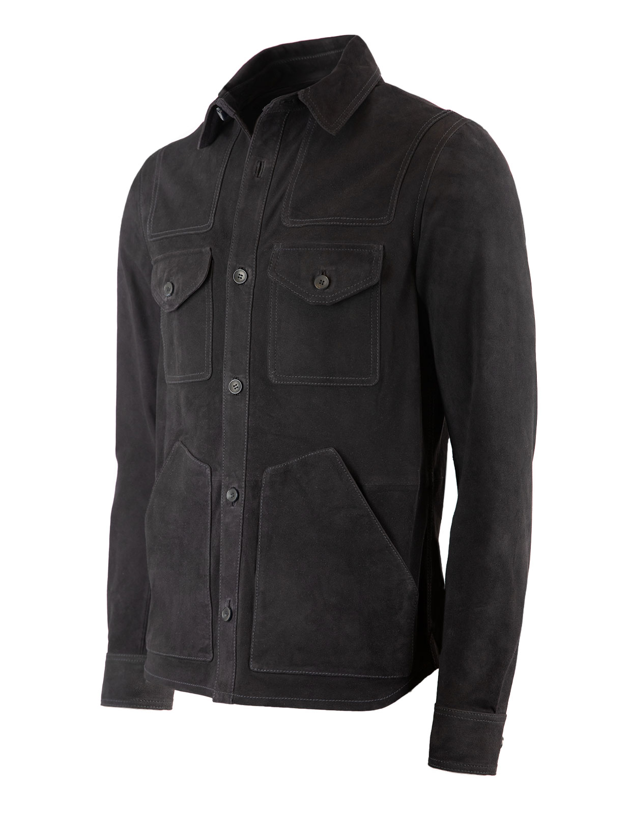 Chemise Suede Shirt Jacket Midnight Blue