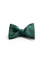Bowtie Untied Structured Silk Pine Green