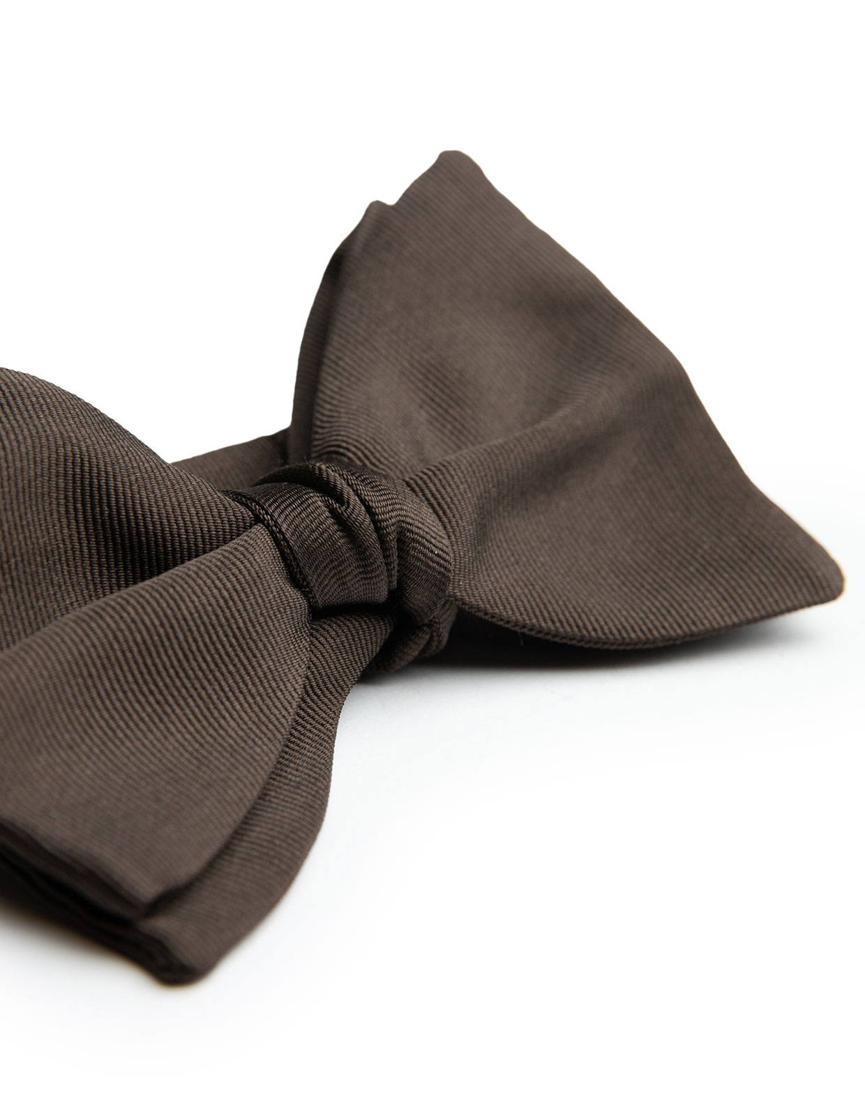 Bowtie Structured Silk Dark Brown