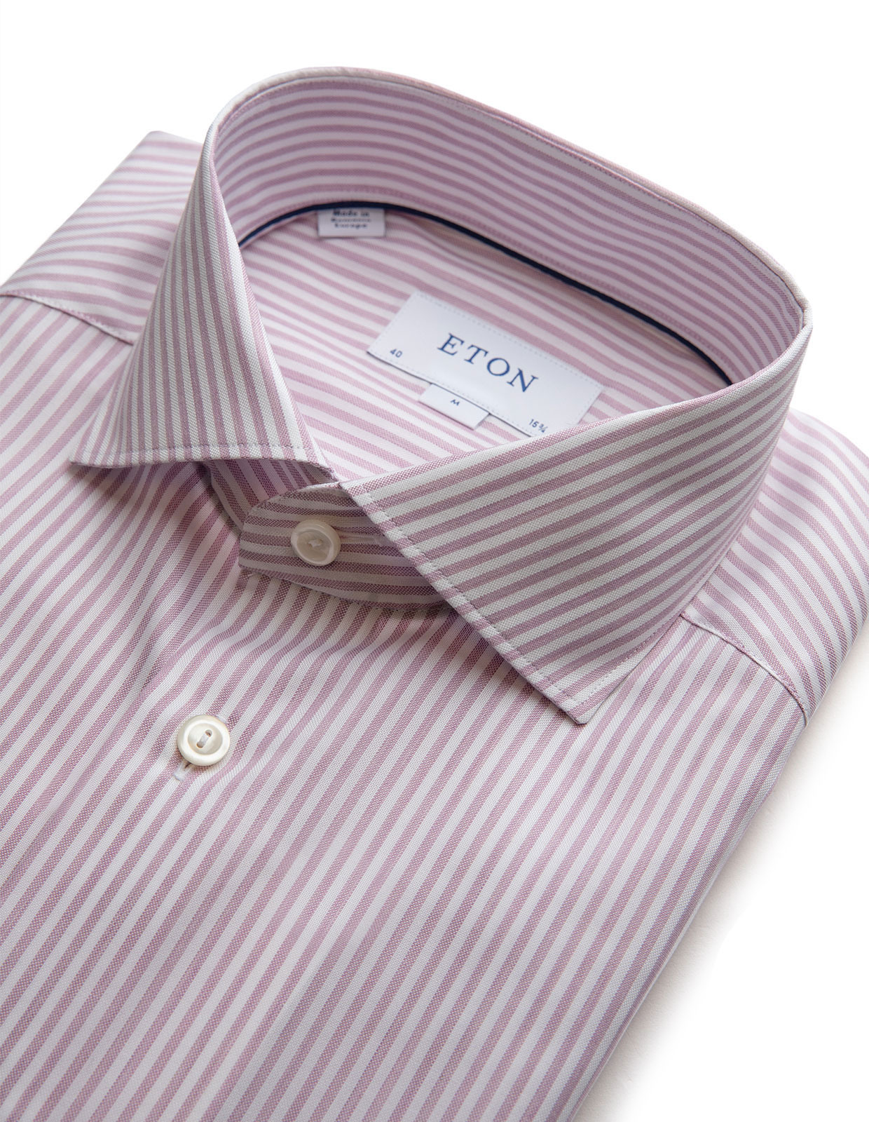 Slim Fit Striped Oxford Shirt Pink/White