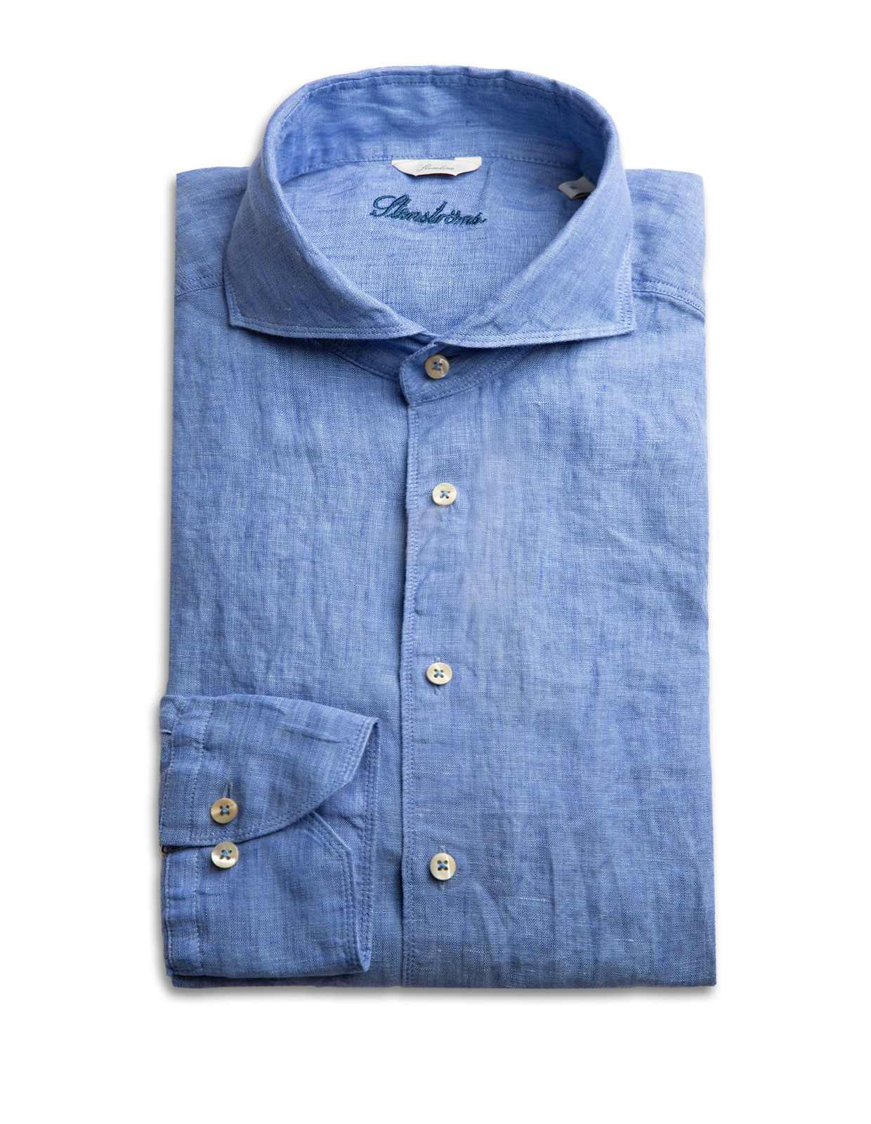 Fitted Body Linen Shirt Light Blue Fitted Body Linen Shirt Light Blue
