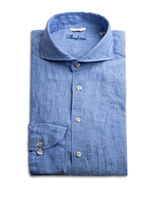 Slimline Linen Shirt Light Blue