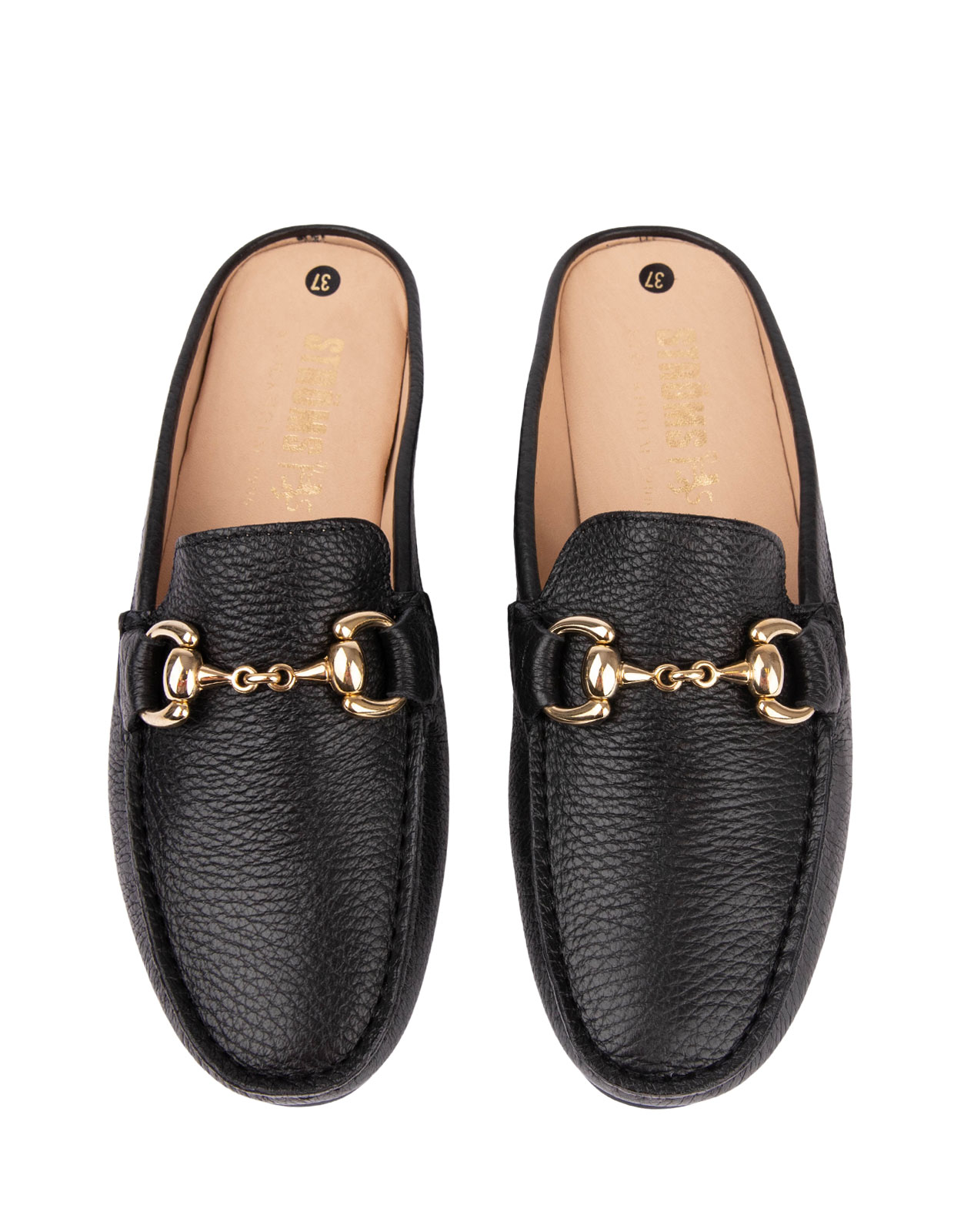 Slip-in Leather Loafer Black Stl 39