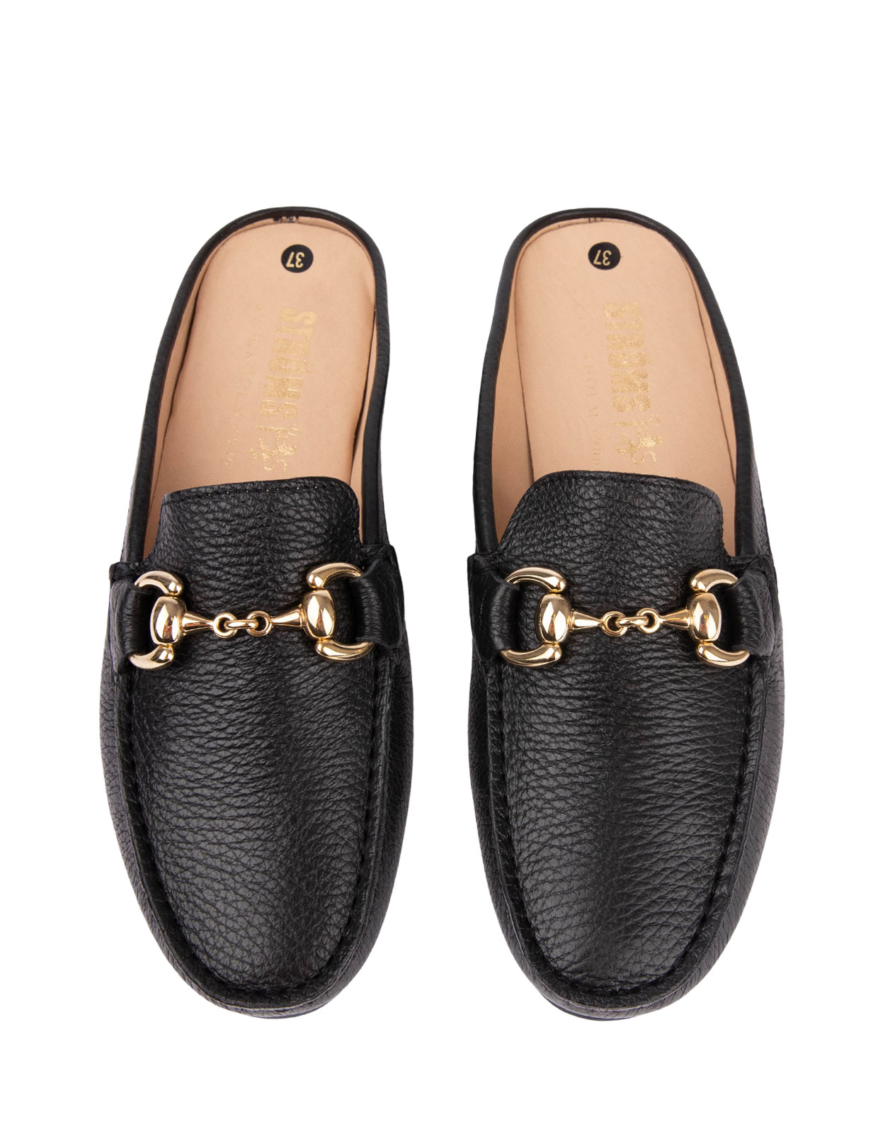 Slip-in Loafer Läder Svart Stl 39