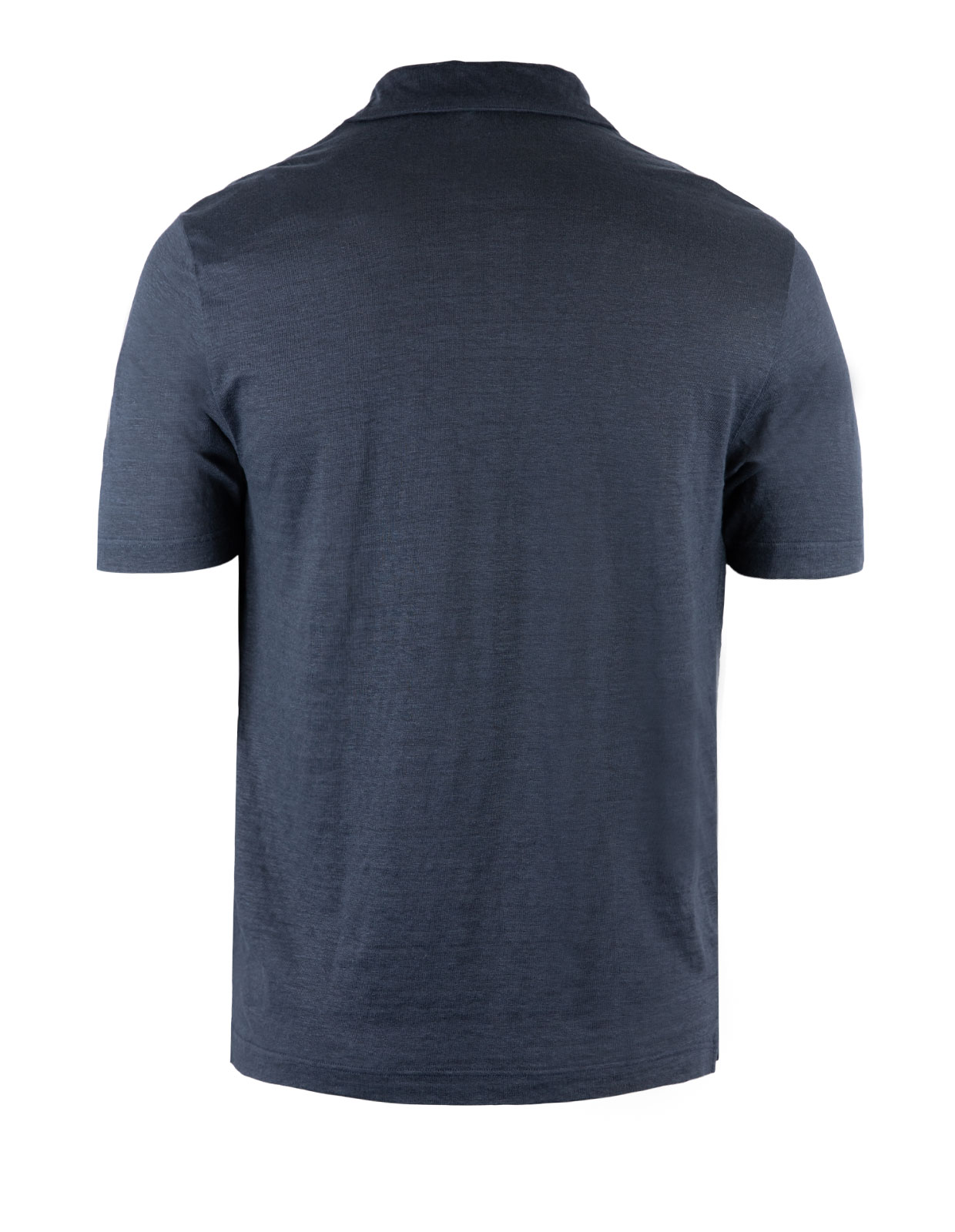Soft Linen Polo Shirt Navy