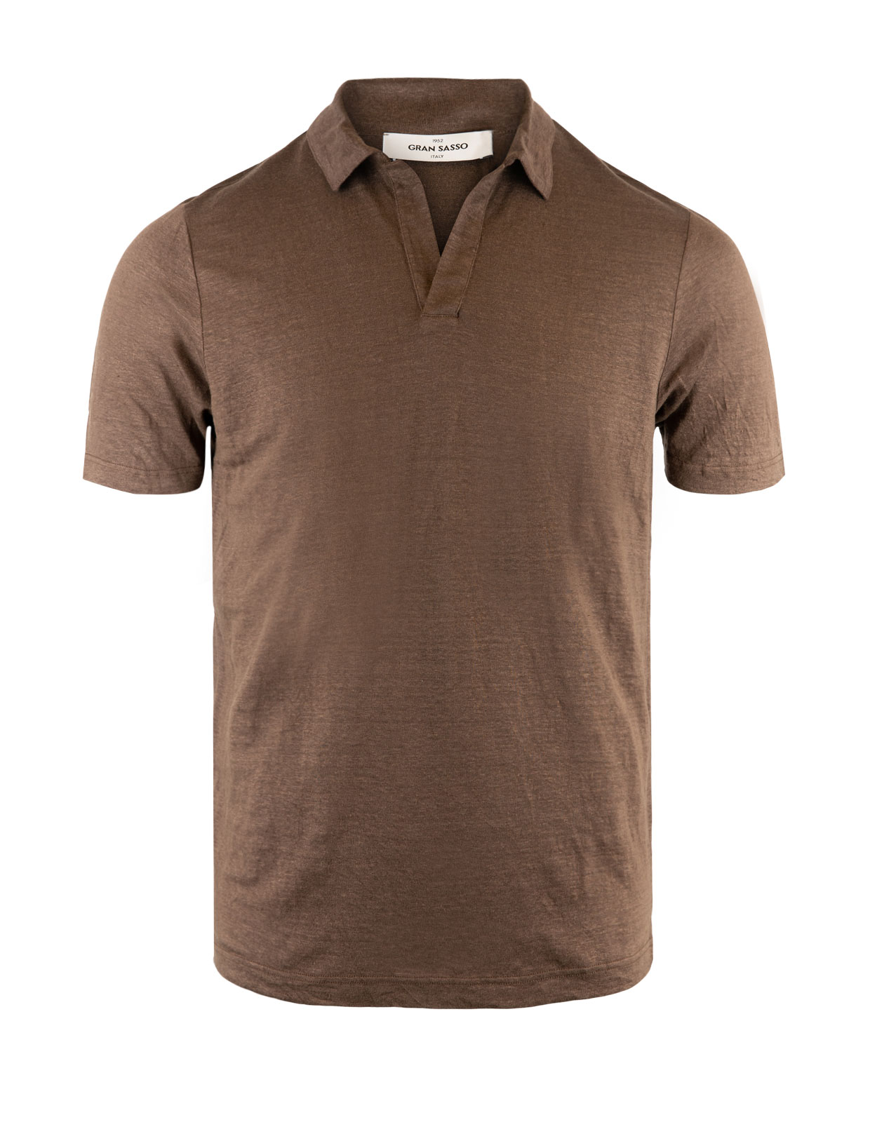 Polo Shirt Soft Linen Brown