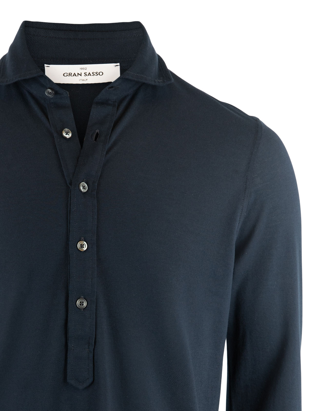 Popover Jerseyskjorta Bomull Navy 52