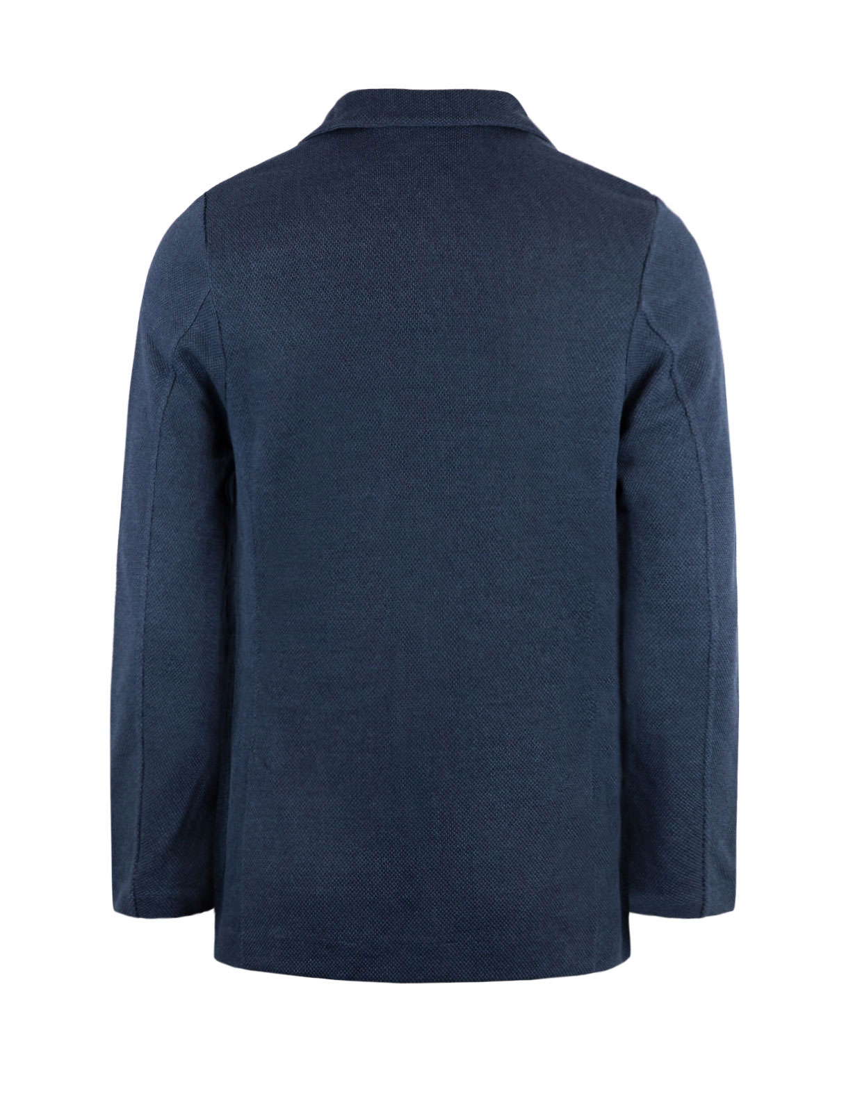 Knitted Jersey Blazer Linen Cotton Navy
