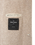 Knitted Jersey Blazer Linen Cotton Beige Melange Stl 50