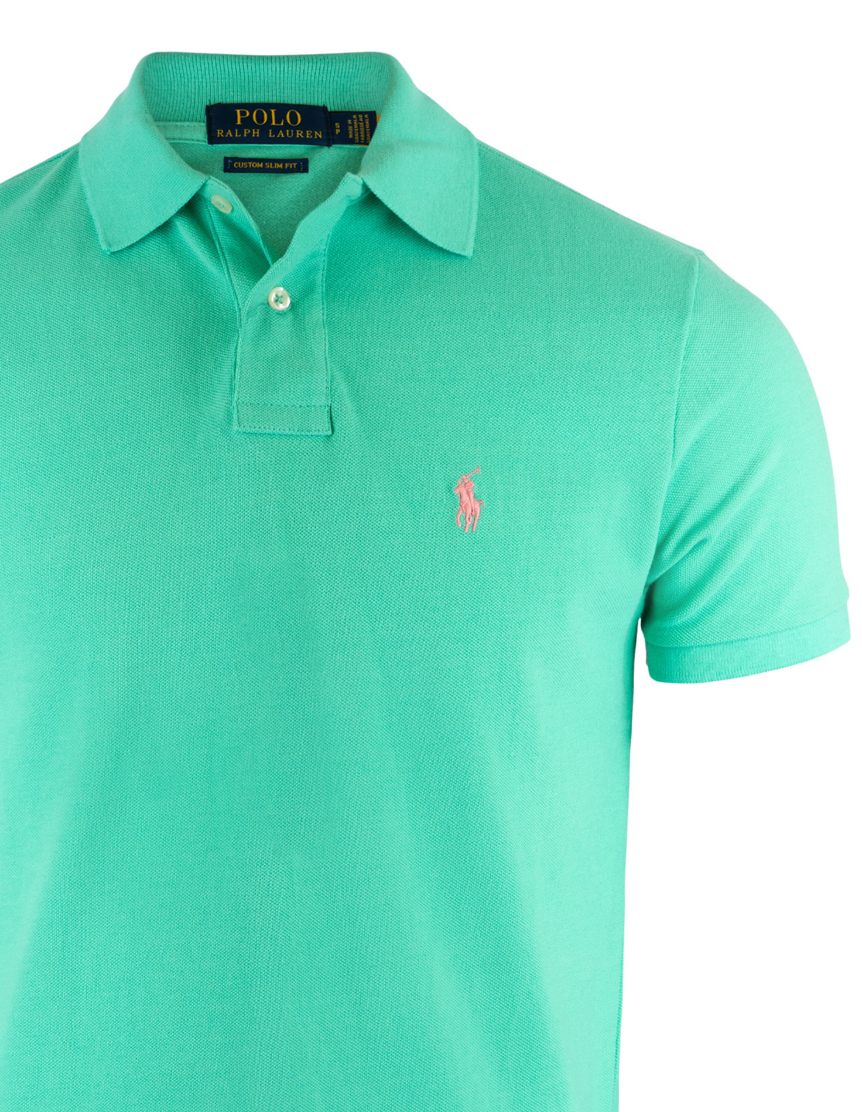 Custom Slim Fit Polo Piké Sunset Green Stl XL