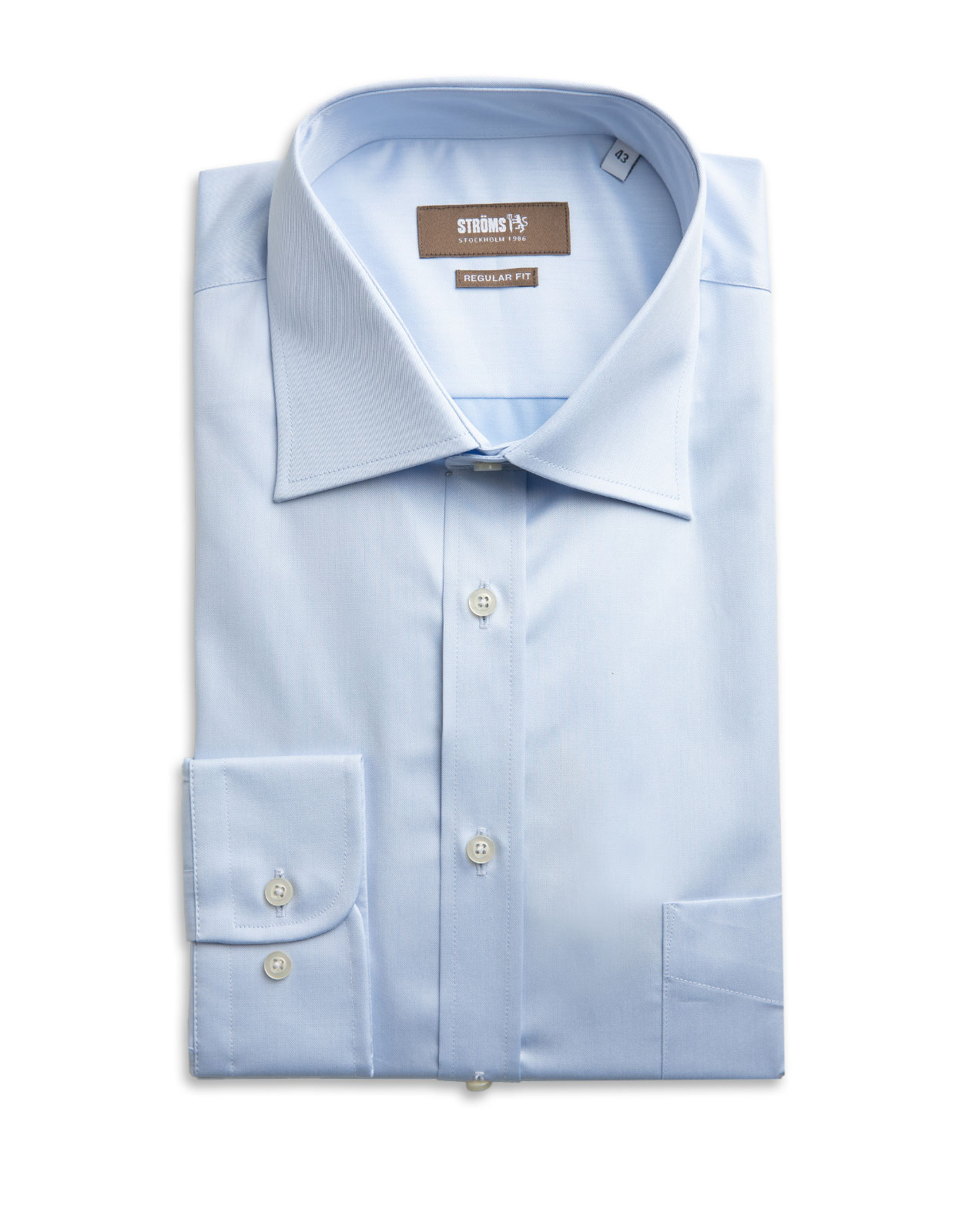 Regular Fit Cotton Shirt Light Blue Stl 38