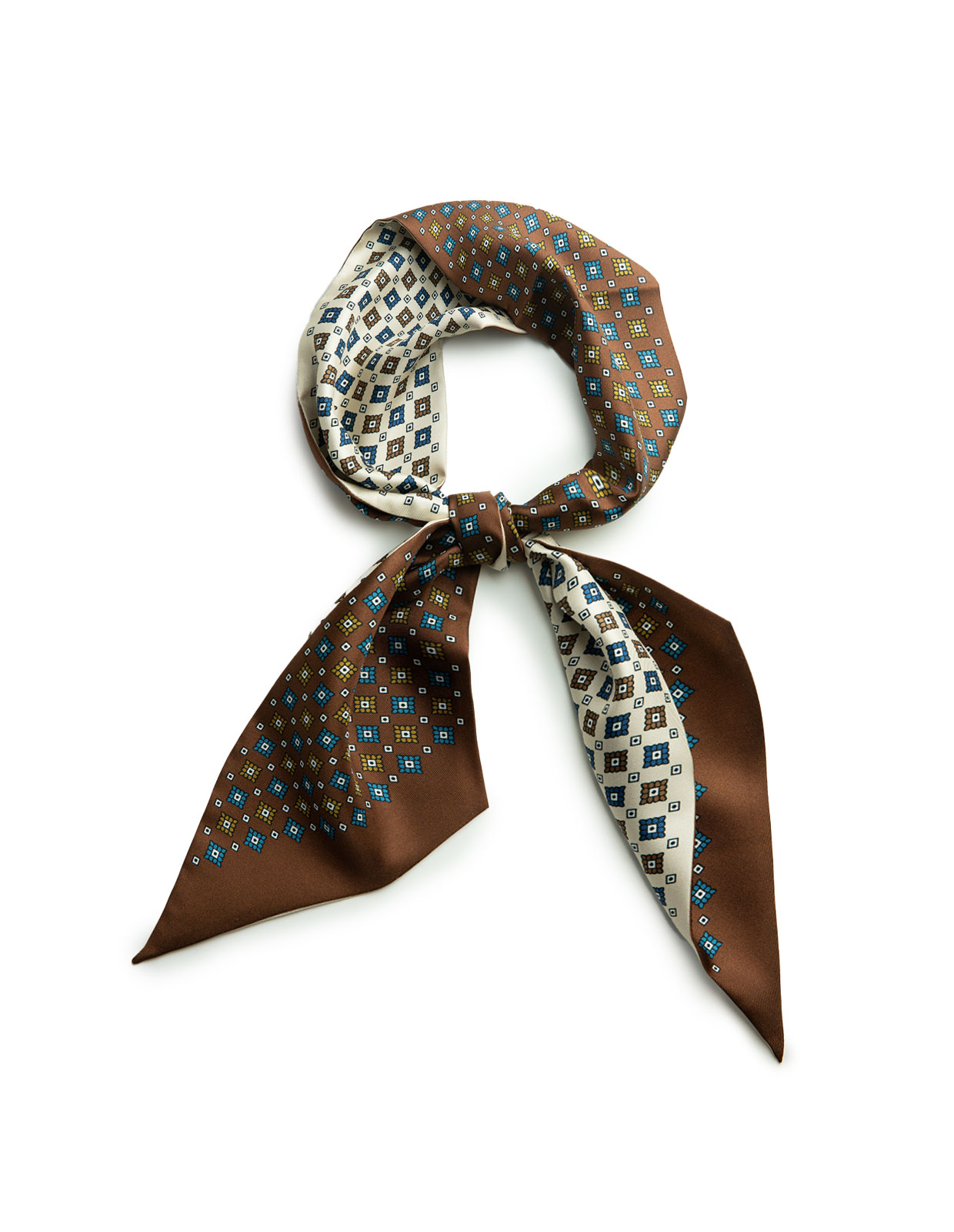 Twilly Doublesided Scarf Brown/Navy