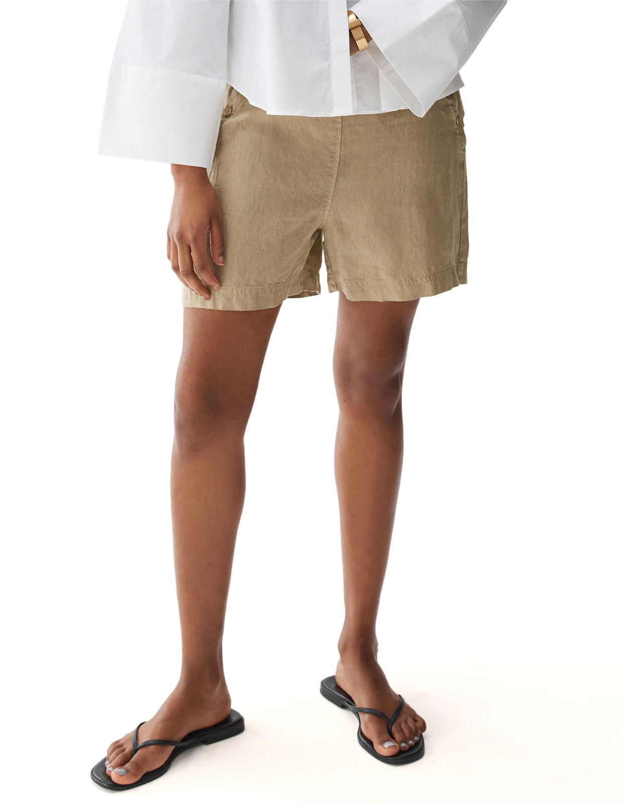 Peggie Shorts Khaki Beige