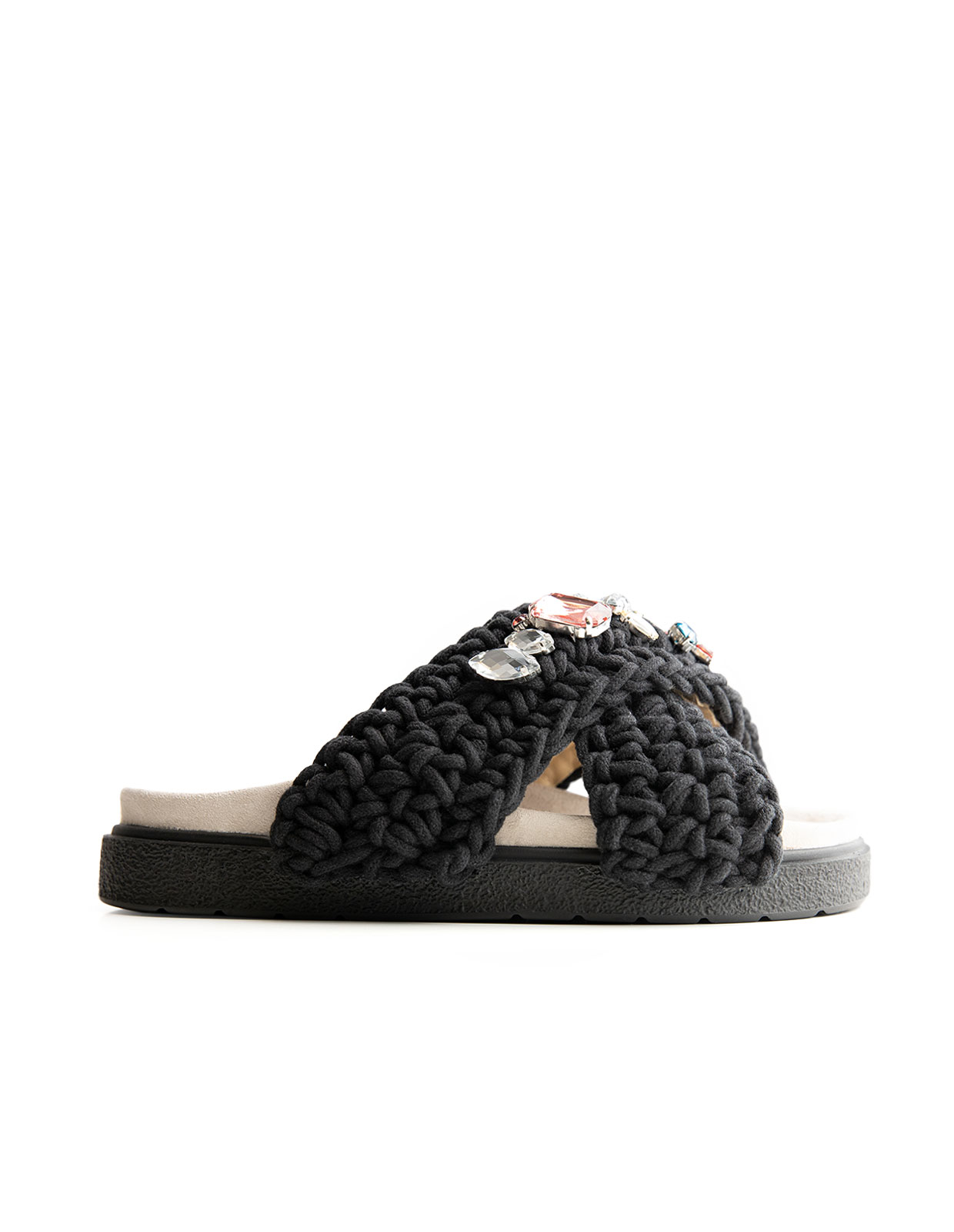 Woven Stones Slipper Black