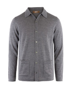 Shirt Cardigan Merino Flannel Grey