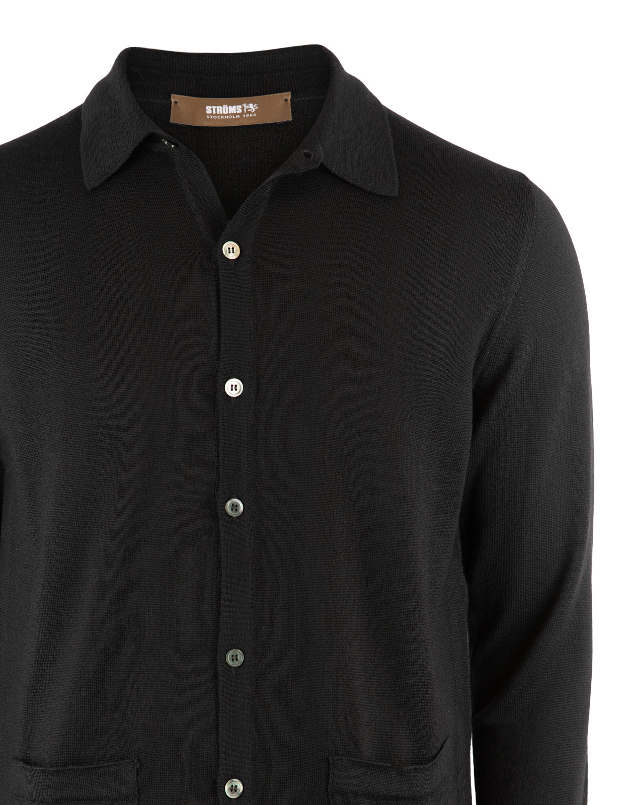 Shirt Cardigan Merino Black