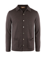 Shirt Cardigan Merino Coffe