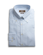 Slim Fit Oxford Skjorta Vit/Blå Stl 44