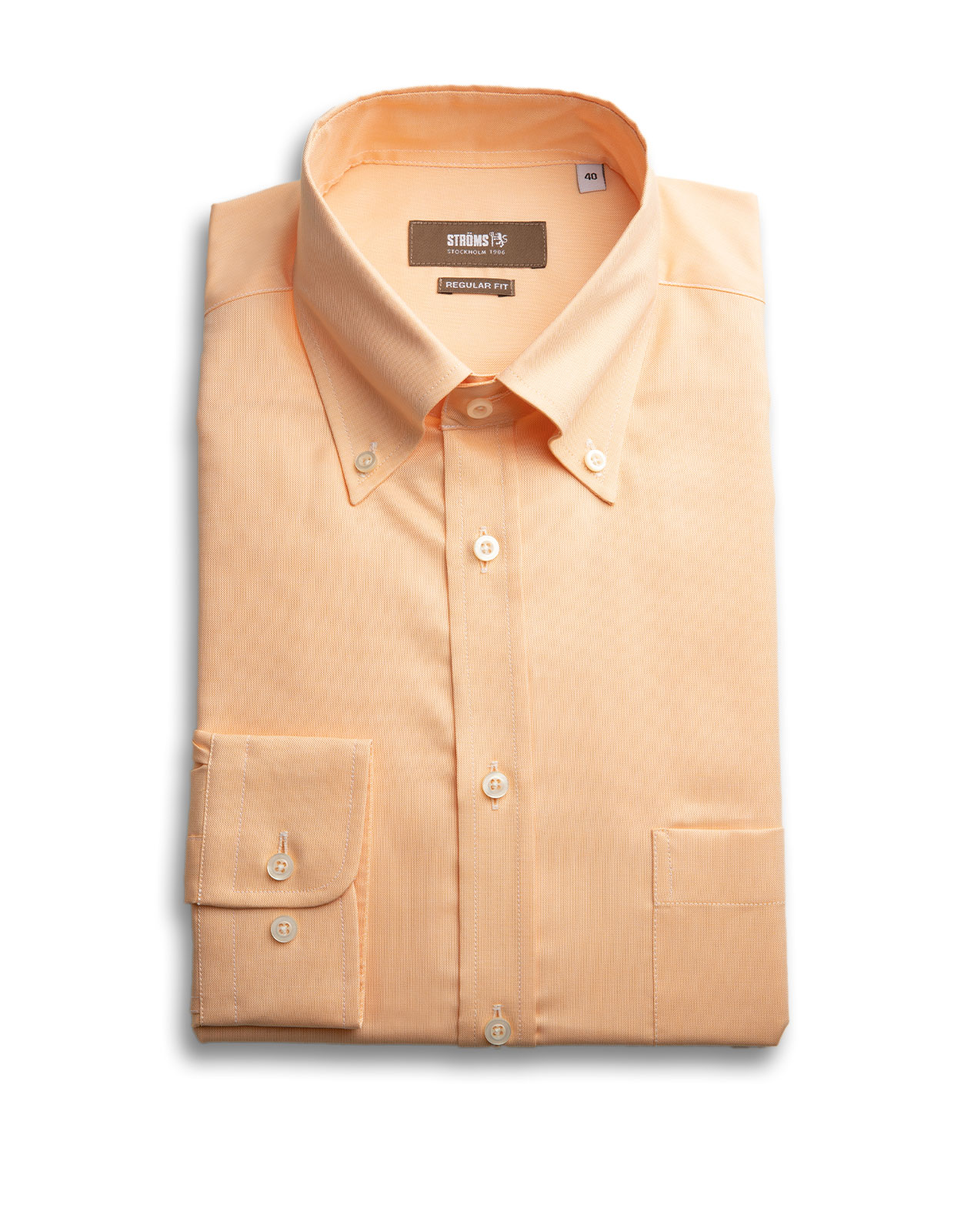 Regular Fit Button Down Summer Oxford Shirt Orange