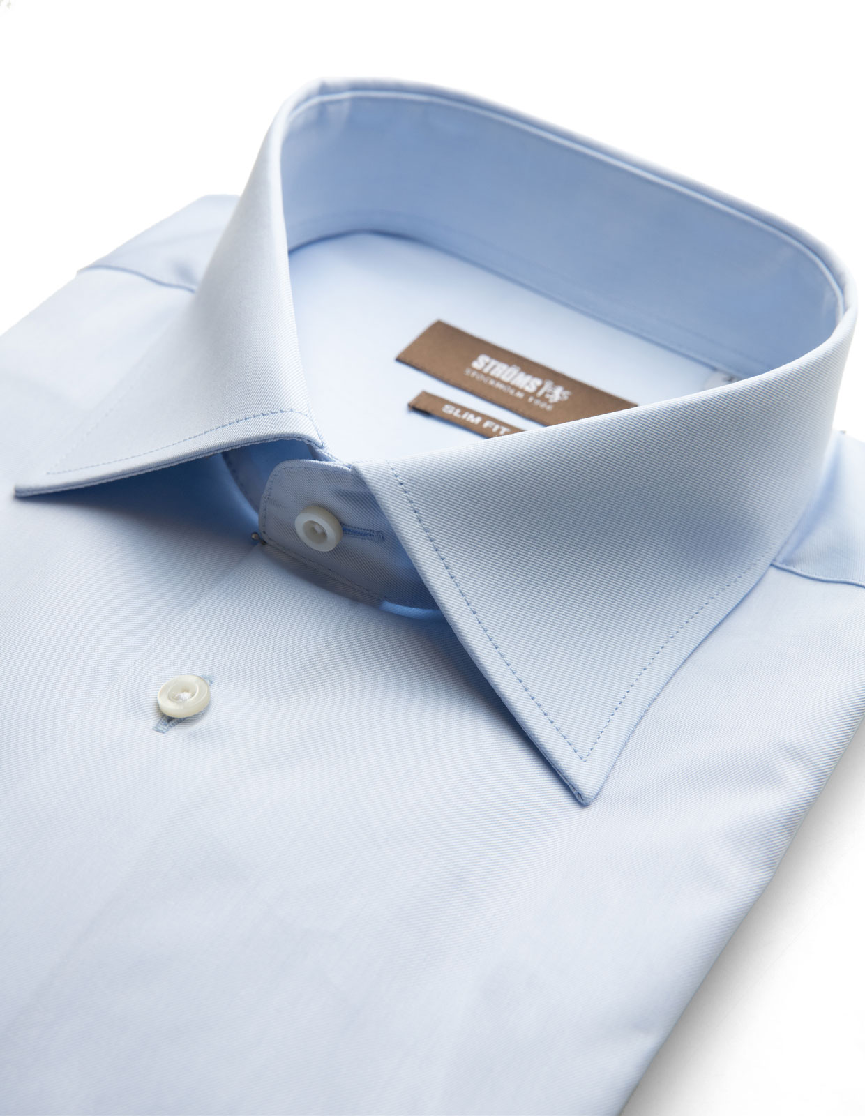 Slim Fit Cotton Shirt Light Blue