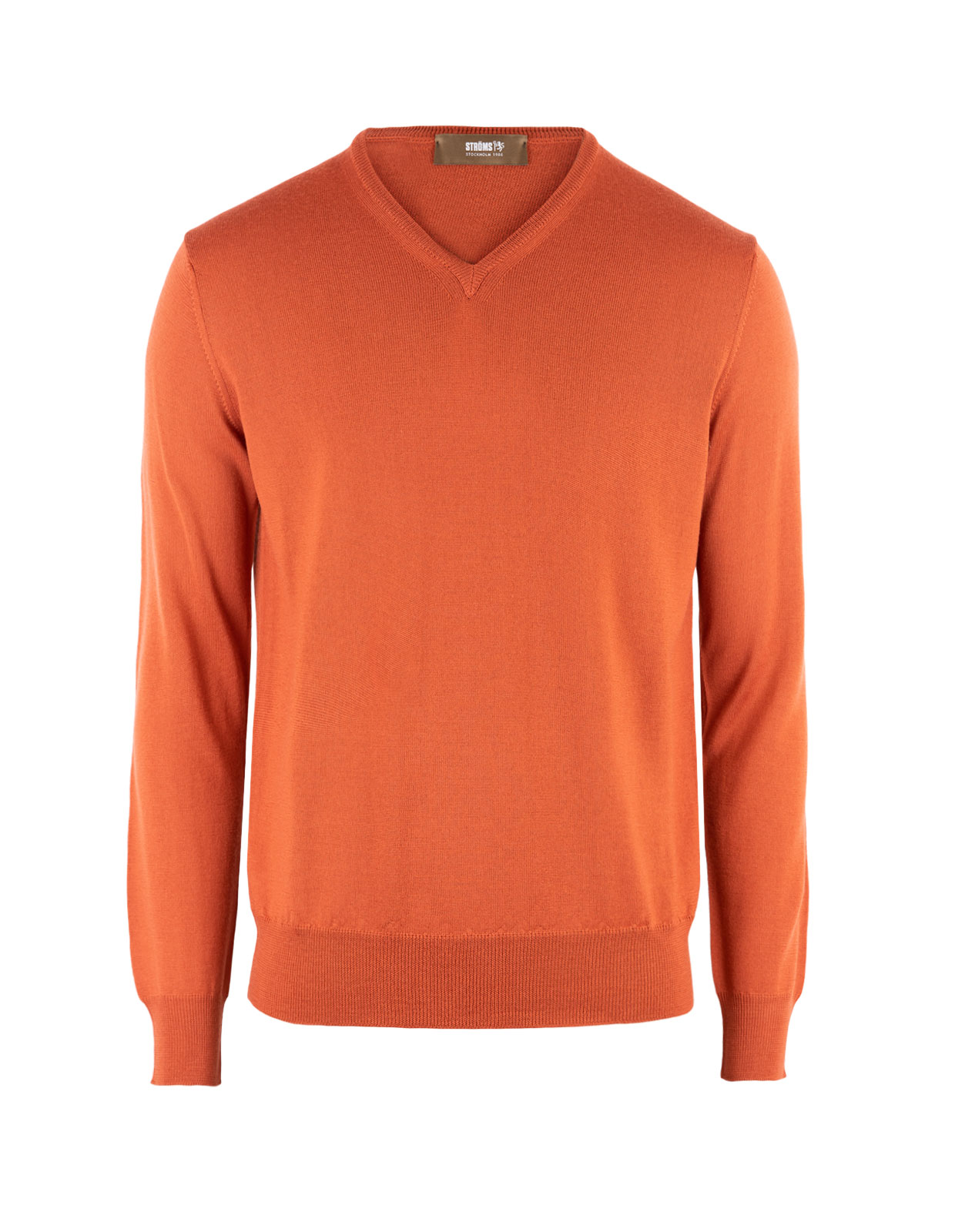 Tröja V-ringad Merinoull Orange Tröja V-ringad Merinoull Orange